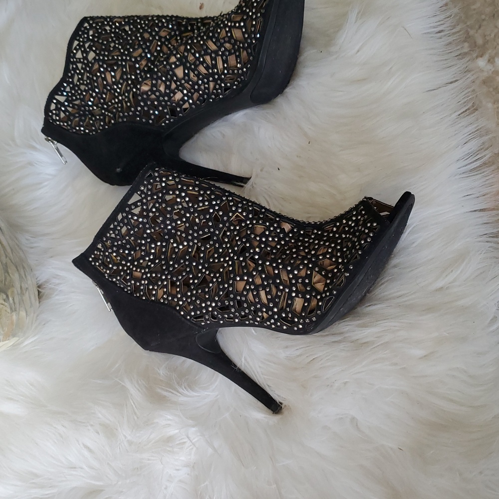 Zigi soho black studded open toe bootie size 7.5 - Picture 7 of 17